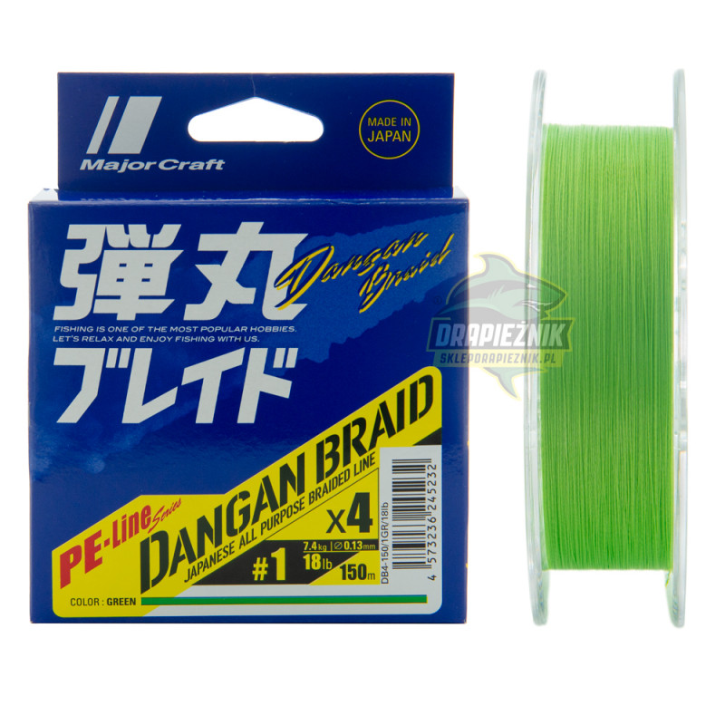 Plecionka Major Craft Dangan Braid x4 Eging Special Green