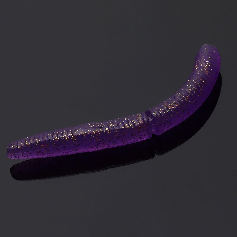 Libra Lures Fatty D’Worm 6.5cm - 020 / PURPLE WITH GLITTER