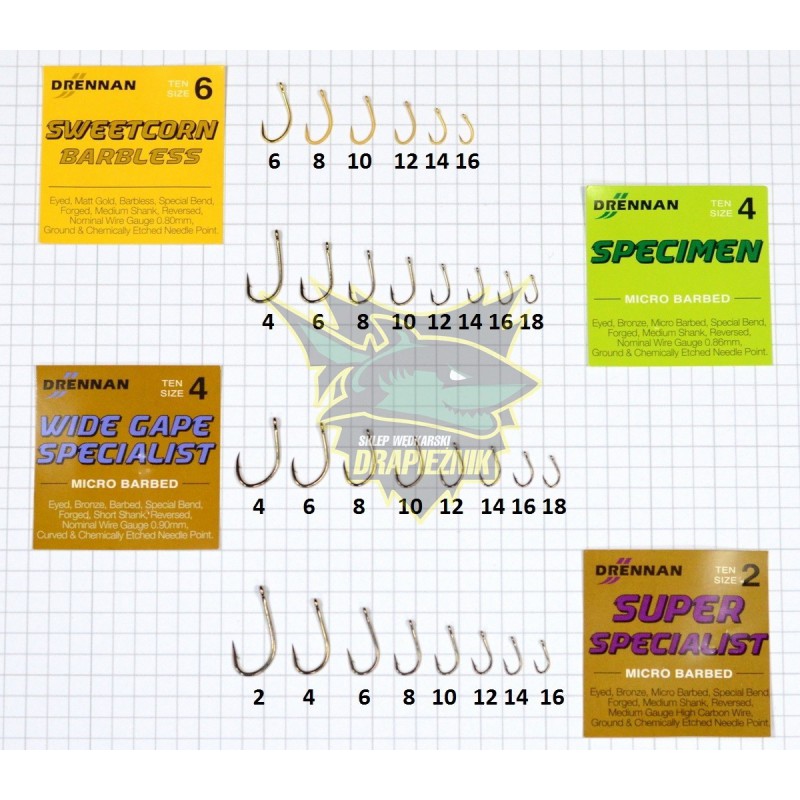 Haczyki Drennan Wide Gape Specialist
