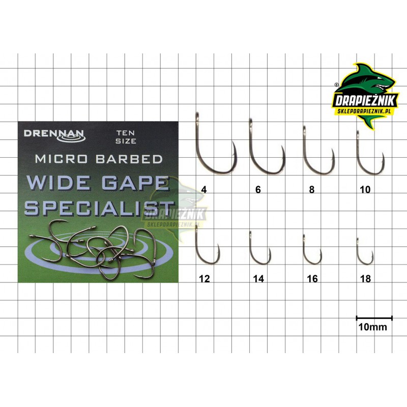 Haczyki Drennan Wide Gape Specialist