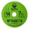 Przypony Guru Standard Hair Rigs - QM1 - 15"/38cm - roz.14 // 0.19mm