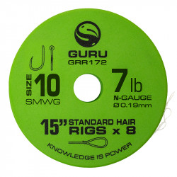 Przypony Guru Standard Hair Rigs - Super MWG - 15"/38cm - roz.10 // 0.19mm