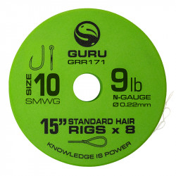 Przypony Guru Standard Hair Rigs - Super MWG - 15"/38cm - roz.10 // 0.22mm