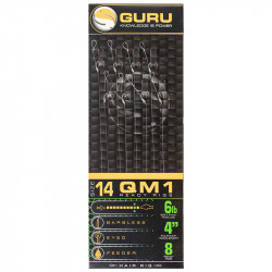 Przypony Guru Standard Hair Rigs - QM1 - 4"/10cm - roz.14 // 0.17mm