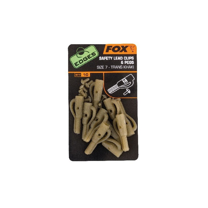 Fox Edges - Safety Lead Clip and Pegs - roz. 7