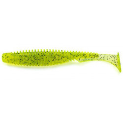 FishUp U-Shad 3.5" - 055 Chartreuse/Black