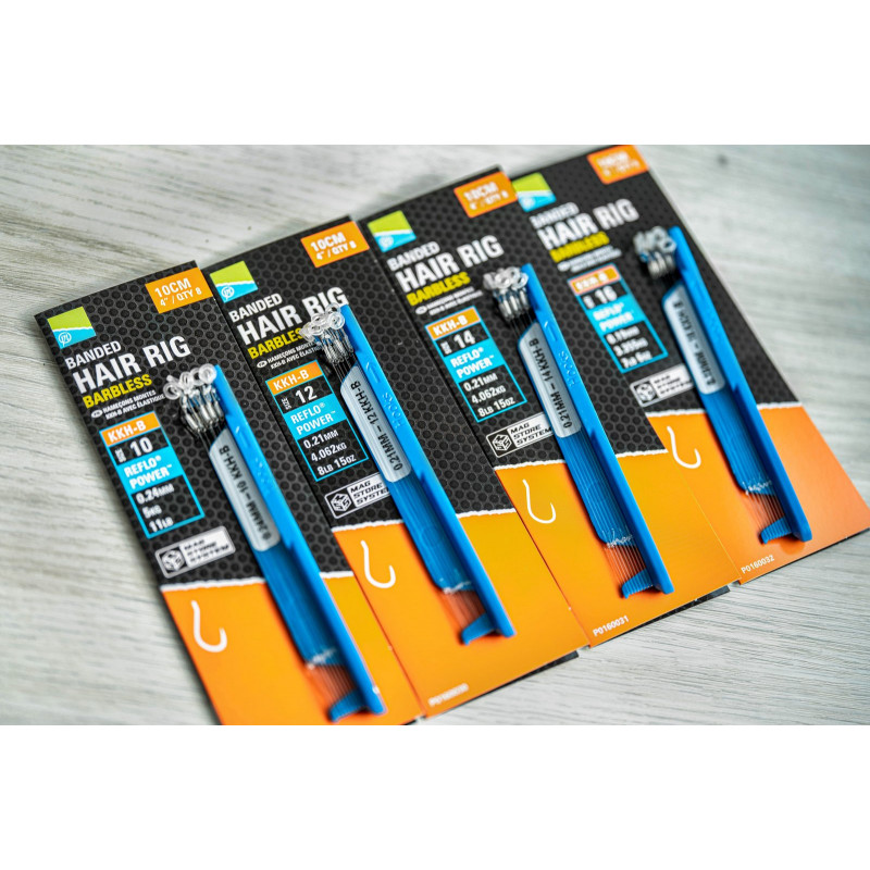 Przypony Preston KKH-B Mag Store Hair Rigs - 4" / BANDED