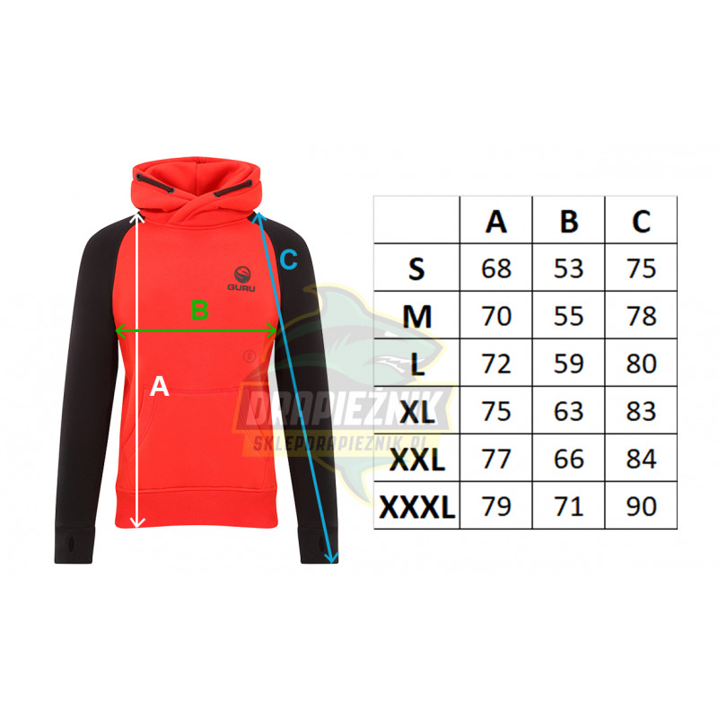 Bluza z kapturem Guru Hoodie Red/Black