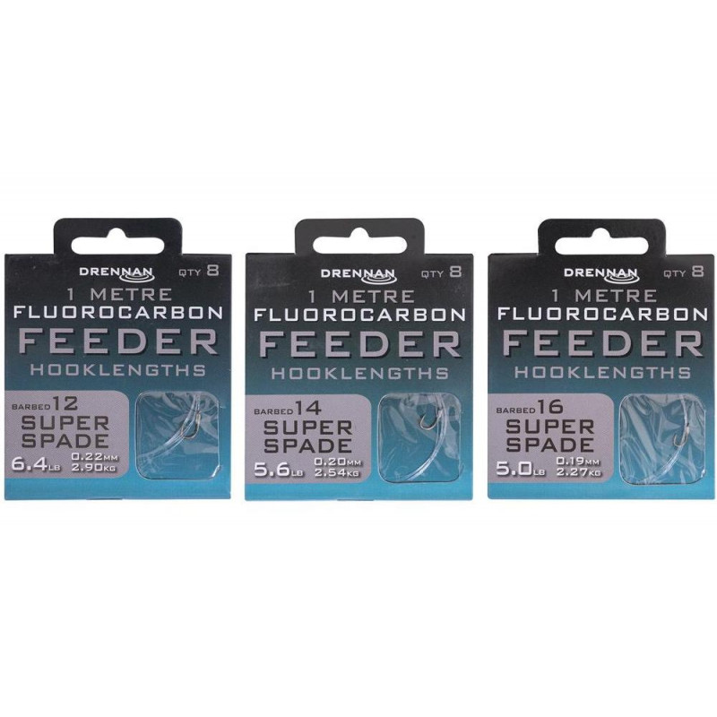Przypony Drennan Fluorocarbon Feeder 1m - SUPER SPADE
