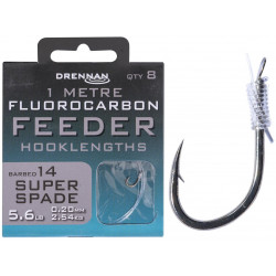 Przypony Drennan Fluorocarbon Feeder 1m - SUPER SPADE - roz.14
