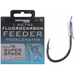 Przypony Drennan Fluorocarbon Feeder 1m - SUPER SPADE - roz.16