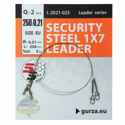 Przypony Gurza Security Steel 1x7 Leader - 25cm/5kg