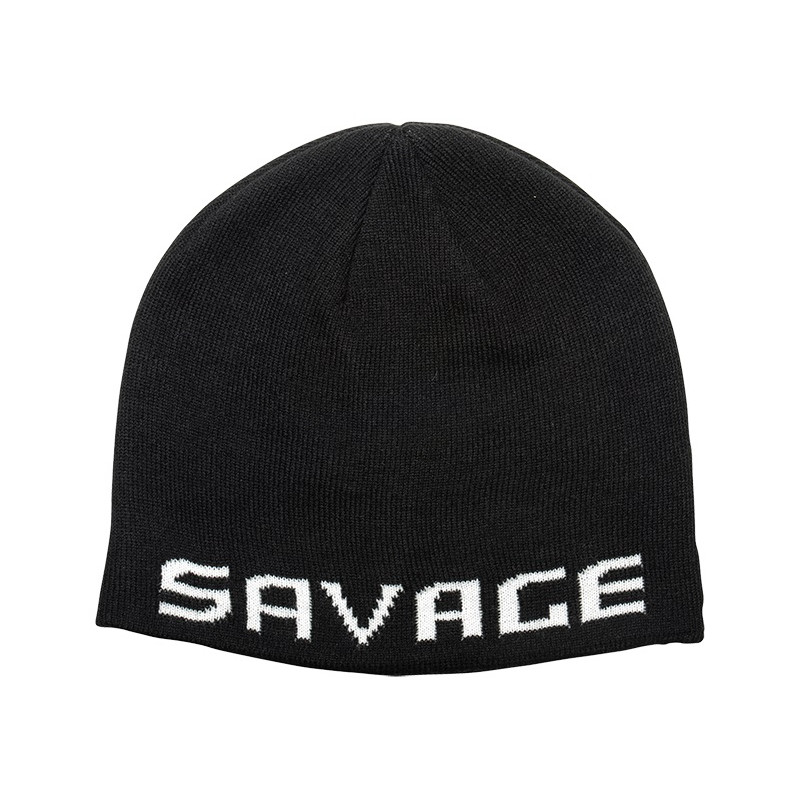 Czapka Savage Gear Logo Beanie - Black / White 73739