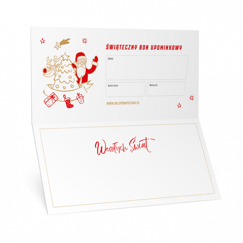 Świąteczny Bon Upominkowy II - WERSJA PAPIEROWA Z PUDEŁKIEM