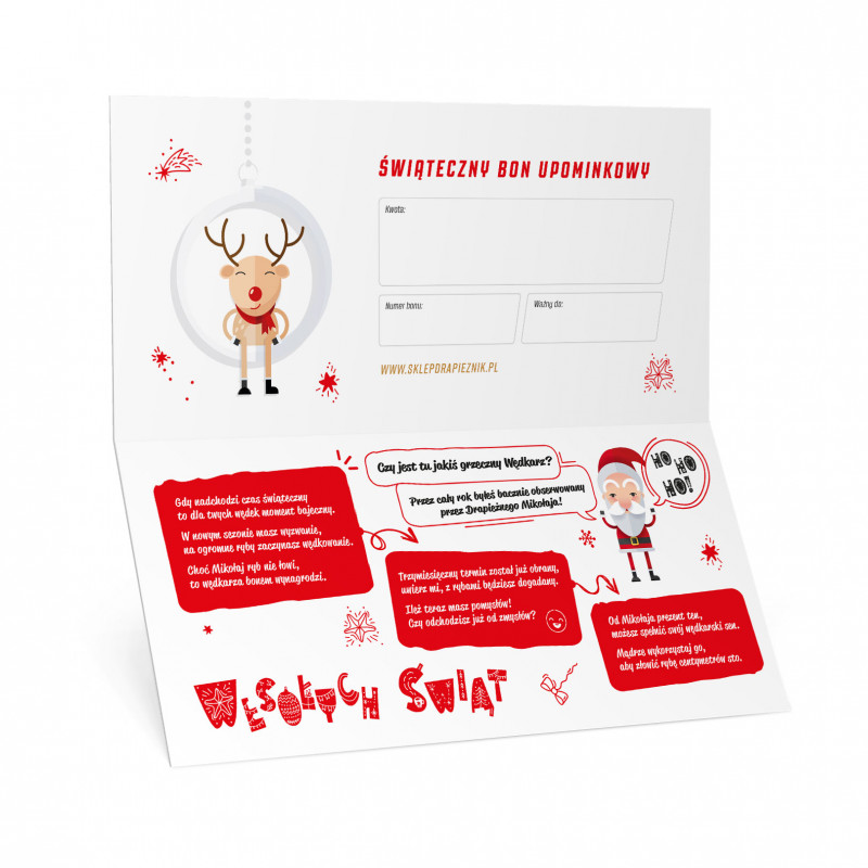 Świąteczny Bon Upominkowy III - WERSJA PAPIEROWA Z PUDEŁKIEM