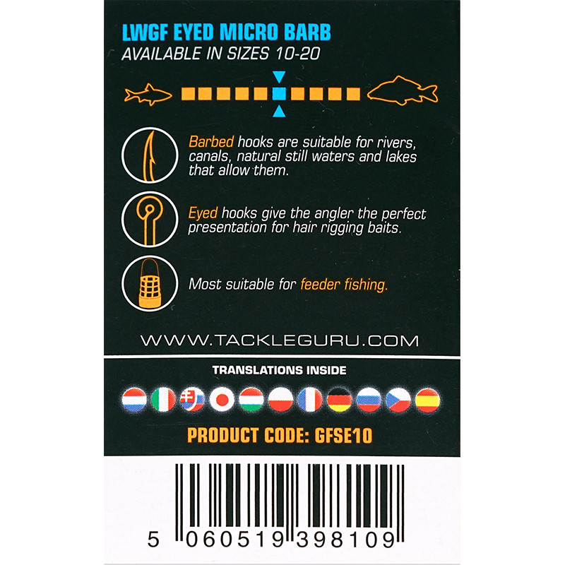 Haczyki Guru LWG Feeder Eyed