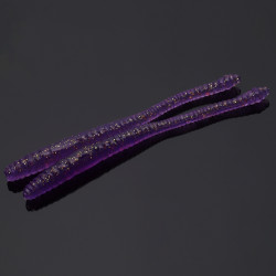 Libra Lures Dying Worm 8.0cm - 020 / PURPLE WITH GLITTER