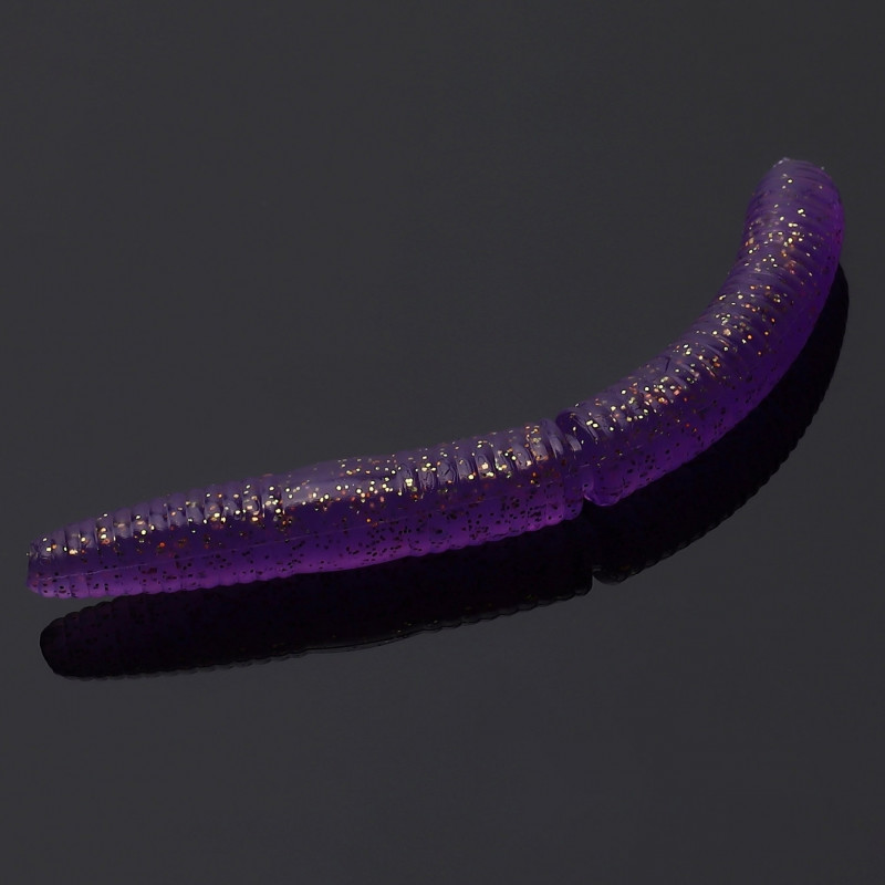 Libra Lures Fatty D’Worm 7.5cm - 020 / PURPLE WITH GLITTER