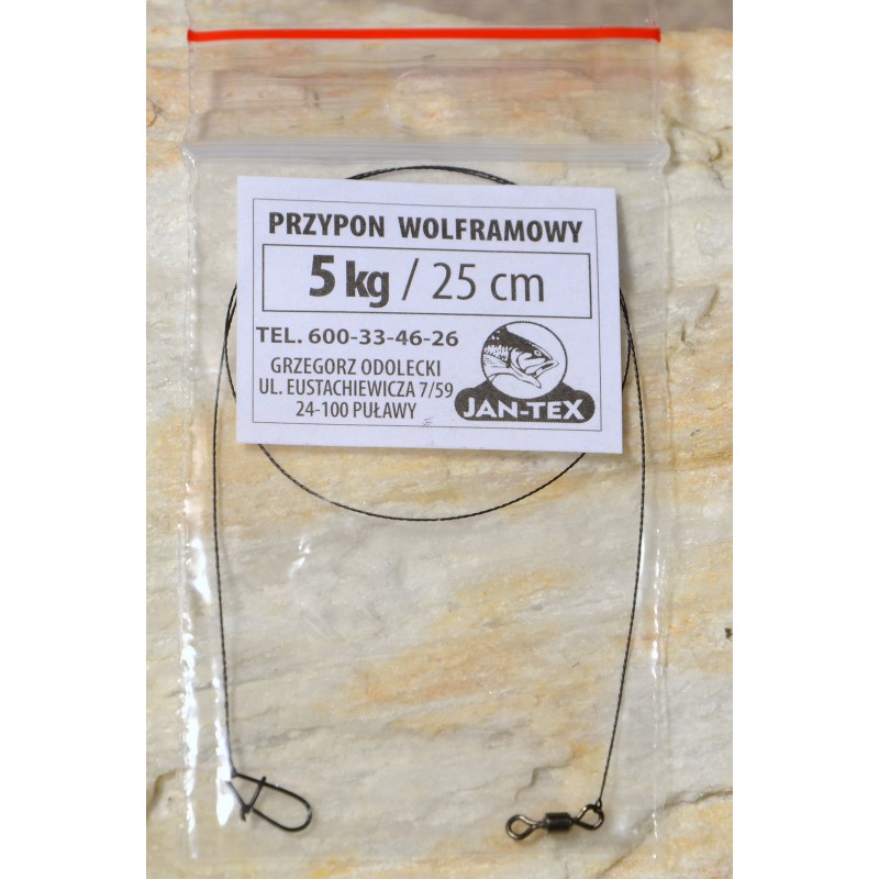 Przypony wolframowe Jan-Tex - 20cm/2kg (5 SZTUK)
