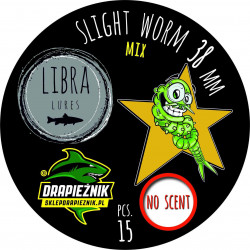 Libra Lures zestaw przynęt - Slight Worm 3.8cm - MIX