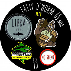 Libra Lures zestaw przynęt - Fatty D’Worm 6.5cm - MIX