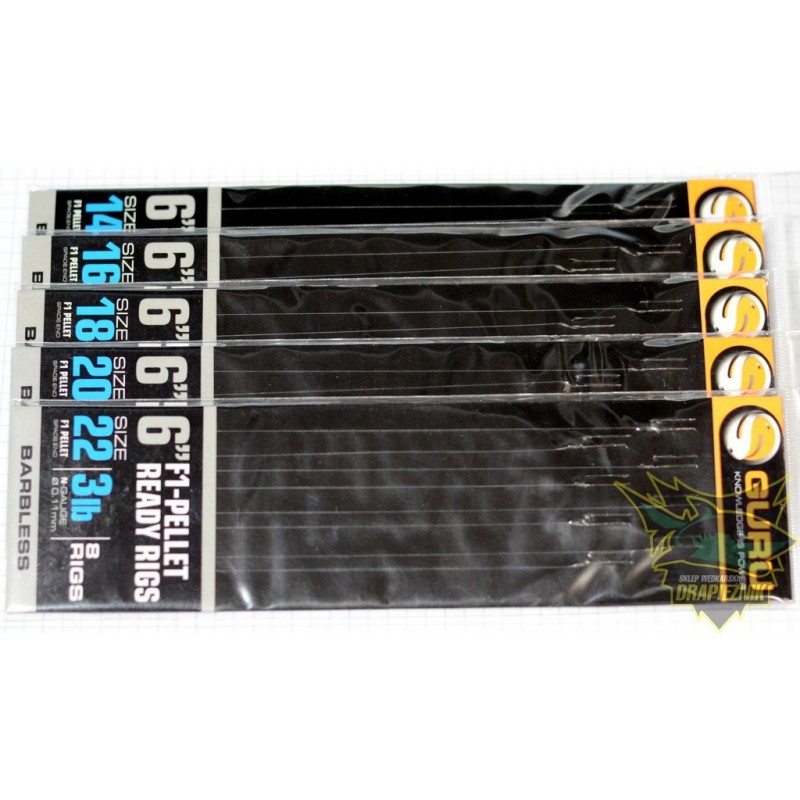 Przypony Guru F1-Pellet Ready Rigs 15cm