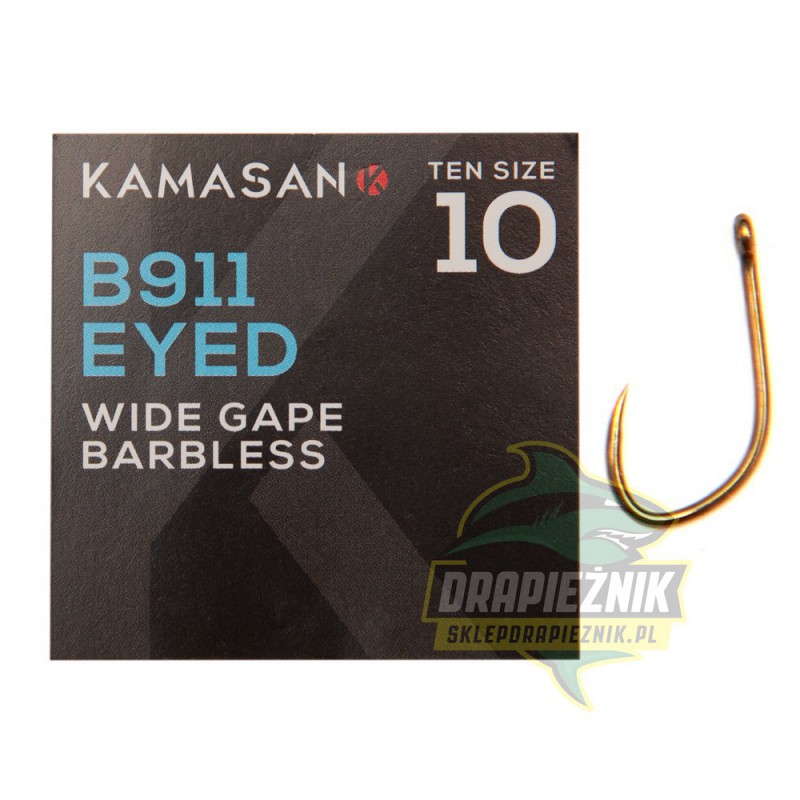 Kamasan B911 Barbless Eyed Hooks – 5 Packets, 10 Hooks Each – Coarse Fishing