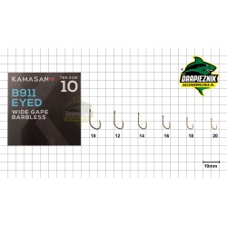 Haczyki Kamasan B911 Barbless Eyed - roz. 10