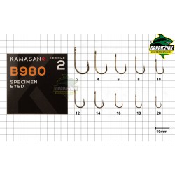 Haczyki Kamasan B980 Barbed Eyed - roz. 8