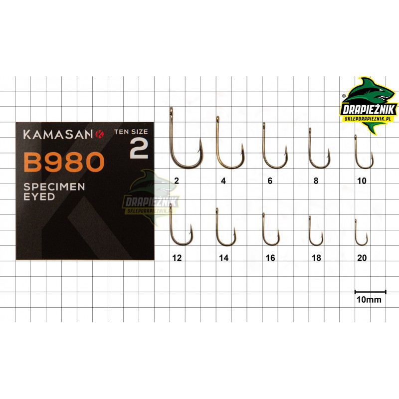 Haczyki Kamasan B980 Barbed Eyed - roz. 8
