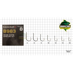 Haczyki Kamasan B983 Barbed Eyed - roz. 4
