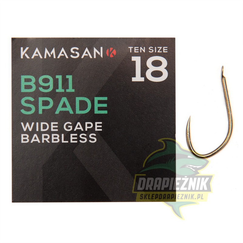 Haczyki Kamasan B911 Barbless Spade - roz. 10