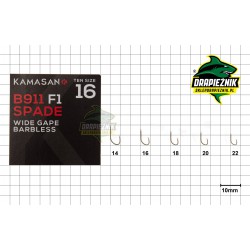 Haczyki Kamasan B911 F1 Barbless Spade - roz. 14