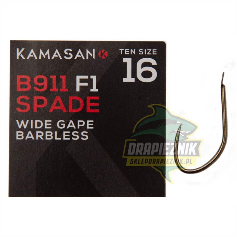 Haczyki Kamasan B911 F1 Barbless Spade - roz. 14