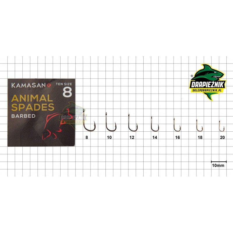 Haczyki Kamasan Animal Barbed Spade - roz. 10