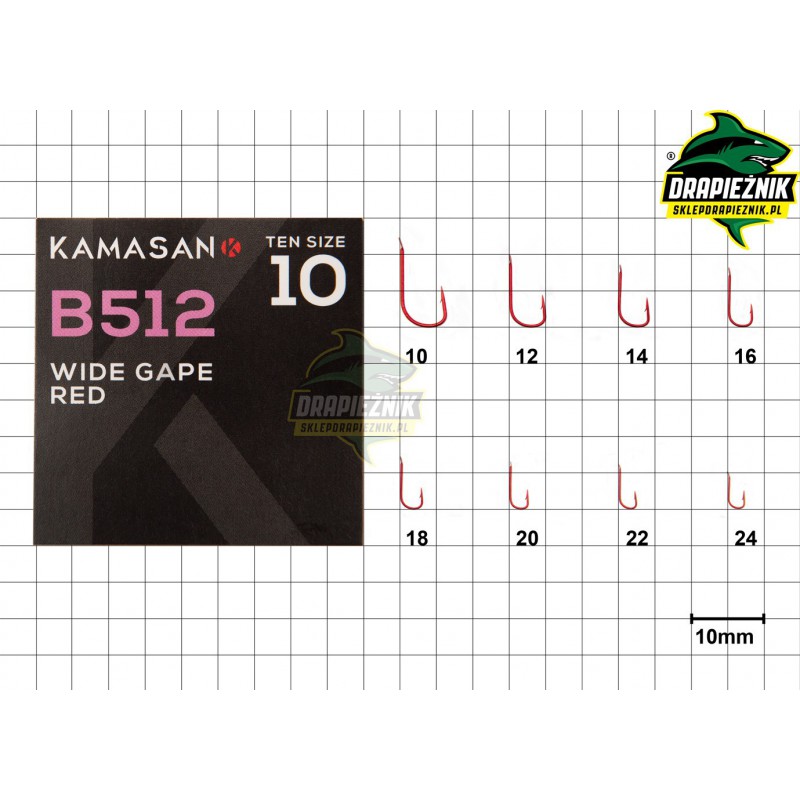 Haczyki Kamasan B512 Barbed Spade - roz. 10