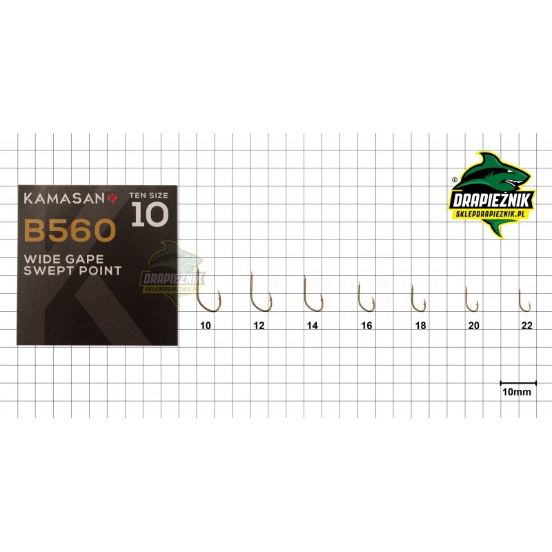 Haczyki Kamasan B560 Barbed Spade - roz. 10