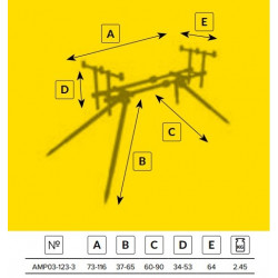 Rodpod Mikado Rod Pod Threeliner - 3 wędki