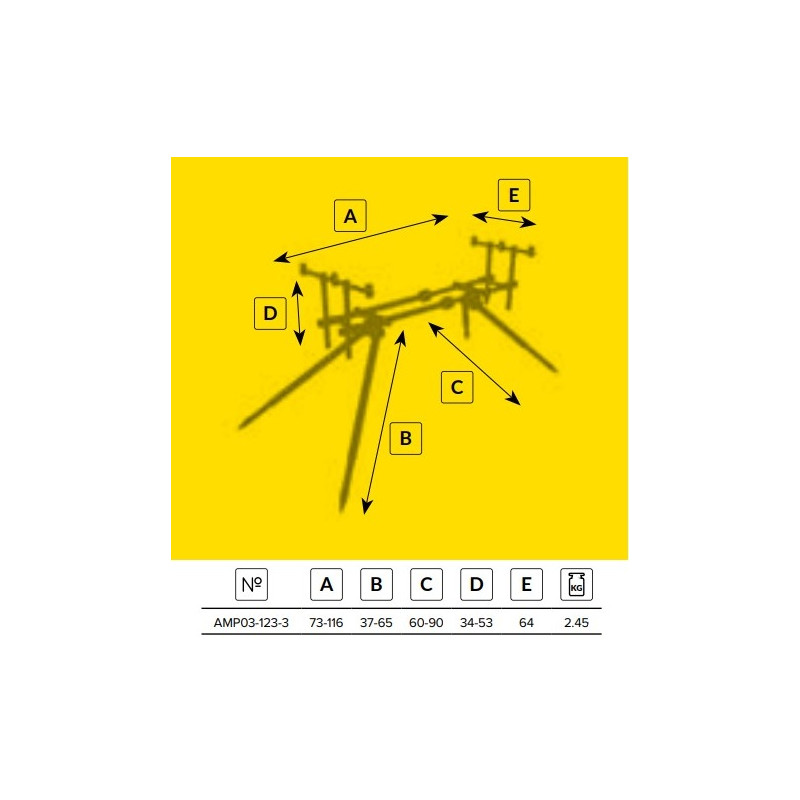 Rodpod Mikado Rod Pod Threeliner - 3 wędki