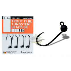 Główki Gurza Trout Tungsten Beads J1 BLACK