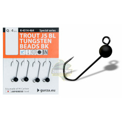Główki Gurza Trout Tungsten Beads J5 BLACK