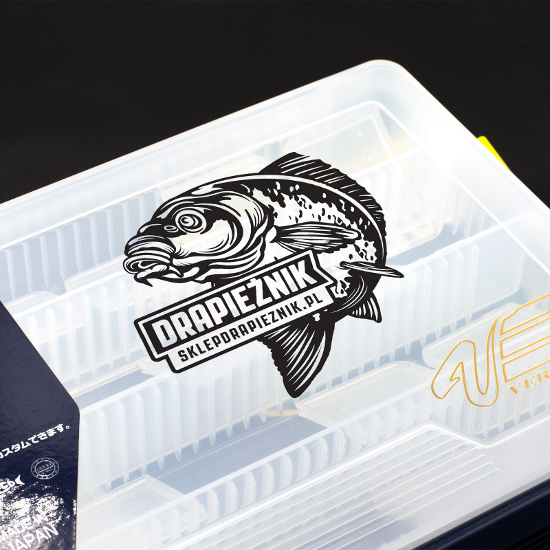 Naklejka wędkarska Drapieżnik - Czarna 04