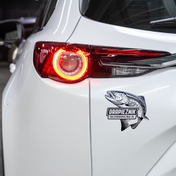 Naklejka wędkarska Drapieżnik - Czarna 05