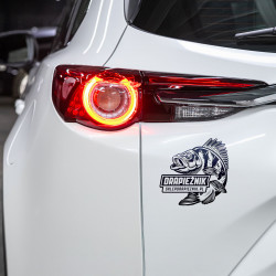 Naklejka wędkarska Drapieżnik - Czarna 06