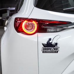 Naklejka wędkarska Drapieżnik - Czarna 07