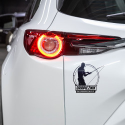 Naklejka wędkarska Drapieżnik - Czarna 08