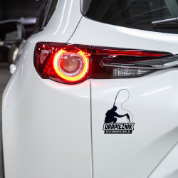 Naklejka wędkarska Drapieżnik - Czarna 09