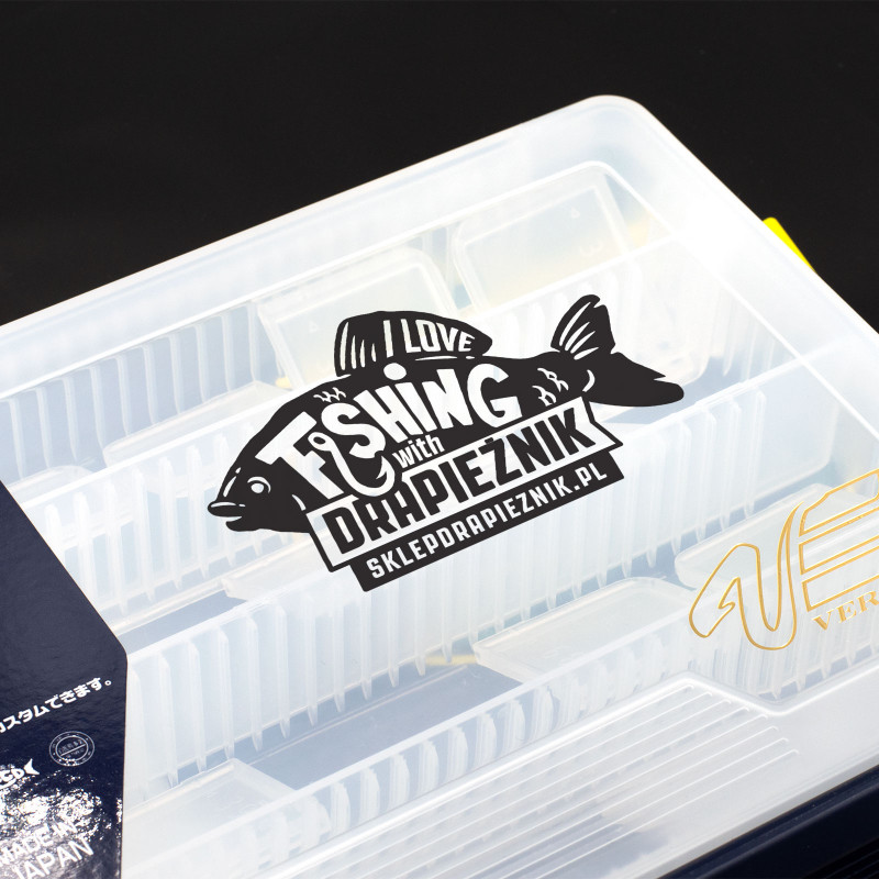 Naklejka wędkarska Drapieżnik - Czarna 12
