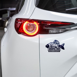 Naklejka wędkarska Drapieżnik - Czarna 12