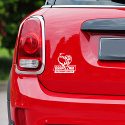 Naklejka wędkarska Drapieżnik - Biała 11